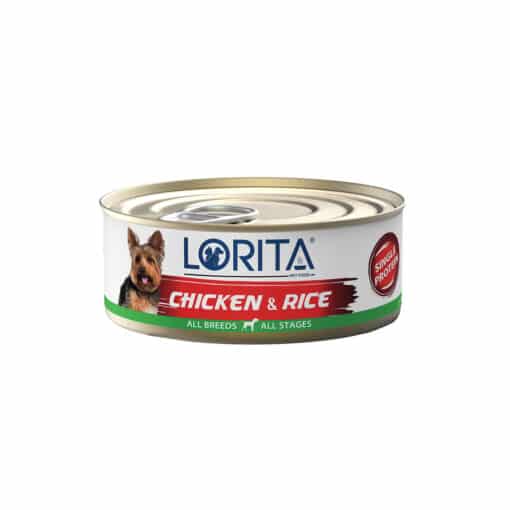 Lorita Natural Dog Food Chicken Fillet And Rice 140g 510x510 1